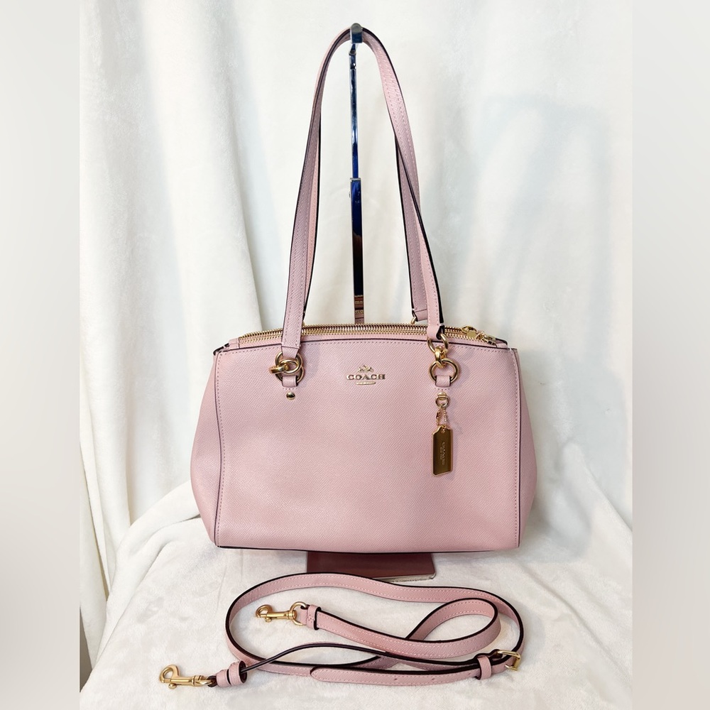 Coach Handbag Leather Pink With Removable Crossbody Strap Used Twice